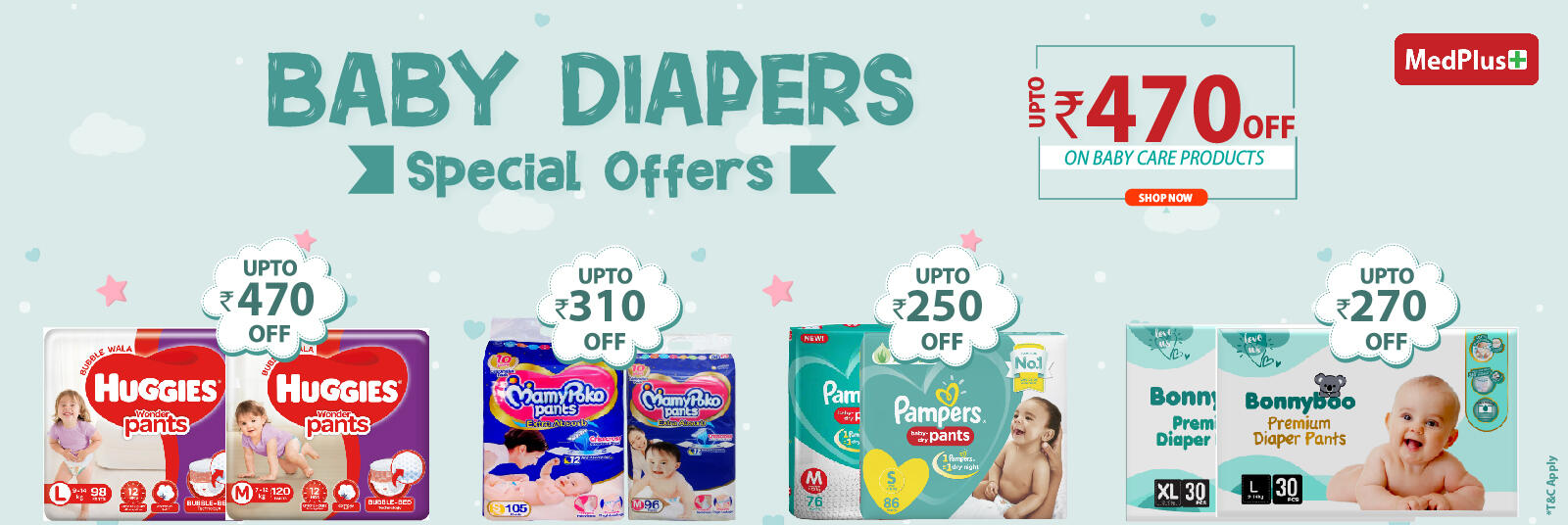 Baby Diapers Upto Rs 470 Off