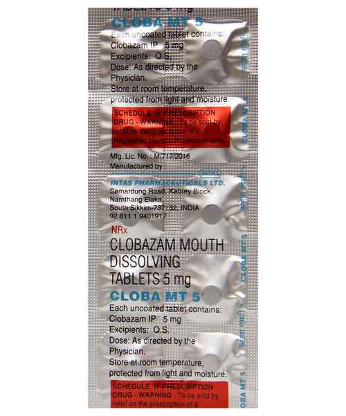 CLOBA MT 5MG TAB ( INTAS PHARMACEUTICALS LTD ) Buy CLOBA