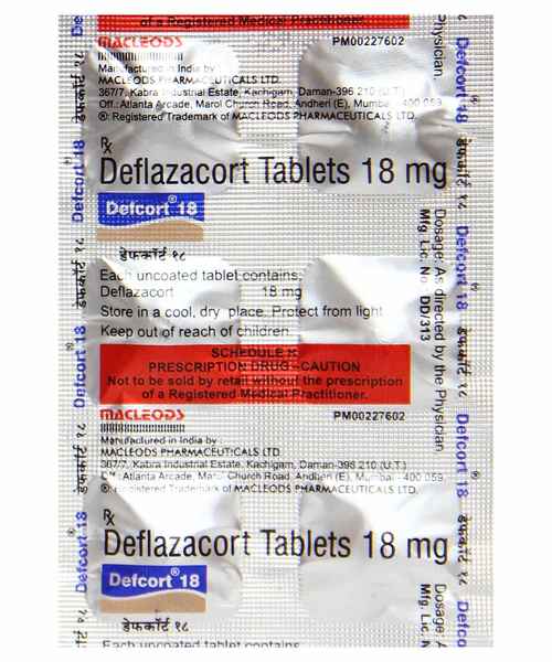 Defcort 18mg Tab Macleods Pharmaceuticals Ltd Buy Defcort 18mg Tab Online At Best Price In India Medplusmart