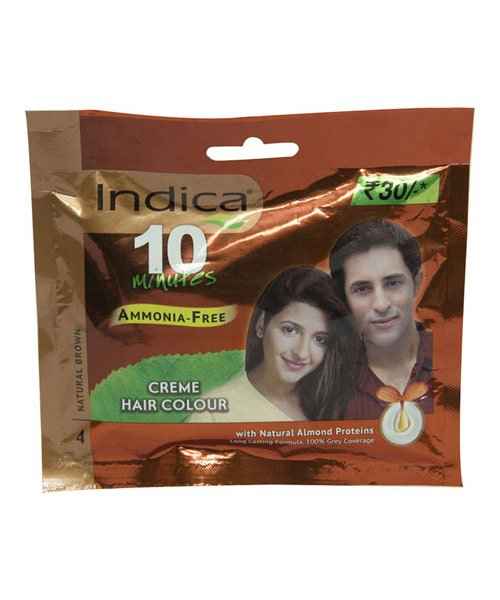 INDICA 10 MINUTES HAIR COLOR - NATURAL BROWN 20ML(CAVINKARE PVT LTD) - Buy  INDICA 10 MINUTES HAIR COLOR - NATURAL BROWN 20ML Online at best Price in  India - MedplusMart