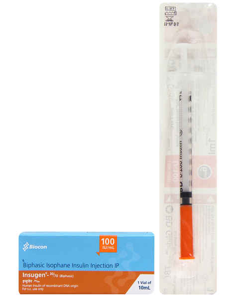 Insugen 100iu 30 70iu Inj Biocon Limited Buy Insugen 100iu 30 70iu Inj Online At Best Price In India Medplusmart