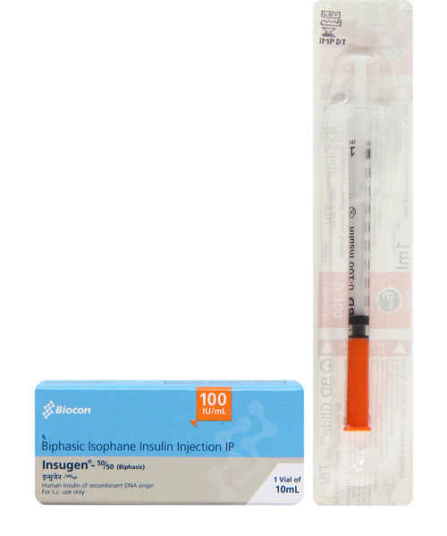 INSUGEN 50/50 100IU 10ML VIAL ( BIOCON LIMITED ) - Buy INSUG - MedPlusMart