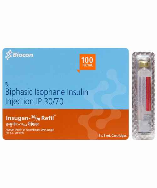 Insugen Refil 100iu 30 70 Inj Biocon Limited Buy Insugen Refil 100iu 30 70 Inj Online At Best Price In India Medplusmart
