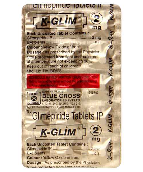 KGLIM 2MG TAB ( BLUE CROSS LABORATORIES PVT LTD ) Buy KG MedPlusMart