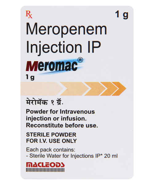 Meromac 1gm Vial Macleods Pharmaceuticals Ltd Buy Meromac 1gm Vial Online At Best Price In India Medplusmart