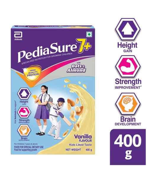 PEDIASURE 7+ VANILLA 400GM BIB ( PEDIASURE ) Buy PEDIASURE 7+ VANILLA