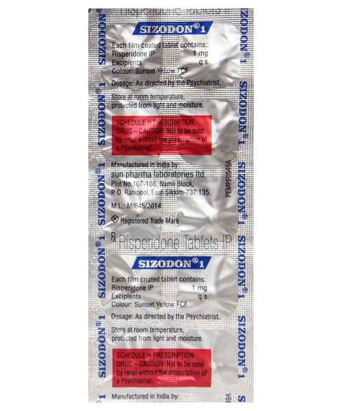 Sizodon 1mg Tab Sun Pharma Buy Sizodon 1mg Tab Online At Best Price In India Medplusmart