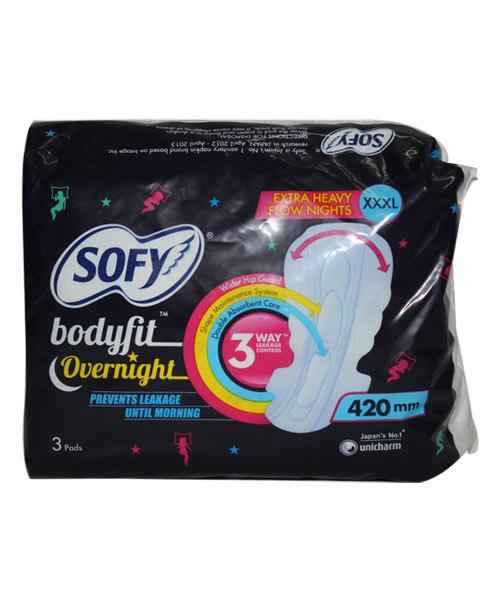 Buy Sofy Bodyfit Overnight 420 mm 3 Pads Price in Bangladesh