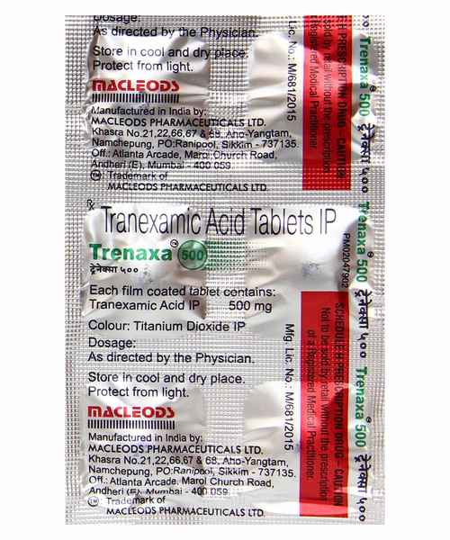 Trenaxa 500mg Tab Macleods Pharmaceuticals Ltd Buy Trenaxa 500mg Tab Online At Best Price In India Medplusmart