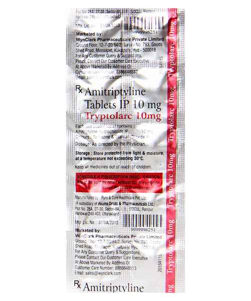 Tryptolarc 10mg Tab Wynclark Pharmaceuticals Pvt Ltd Buy Tryptolarc 10mg Tab Online At Best Price In India Medplusmart