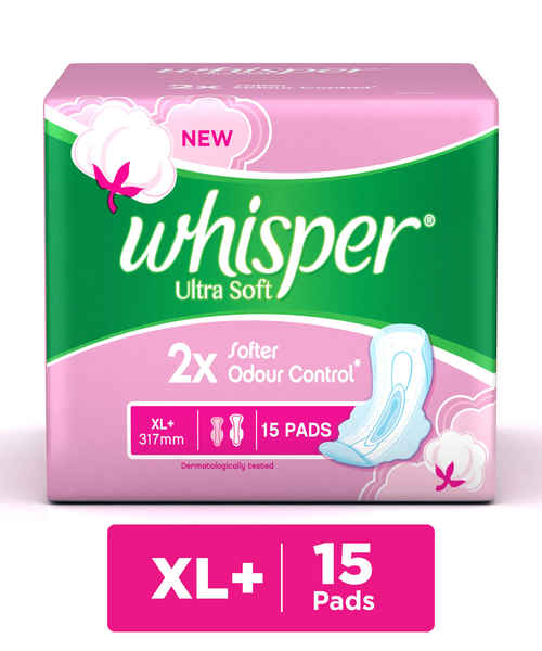 Whisper Ultra Soft Sanitary Pads Xl Wings 15 Pads Procter And Gamble Home Products Pvt Ltd Buy Whisper Ultra Soft Sanitary Pads Xl Wings 15 Pads Online At Best Price In India Medplusmart