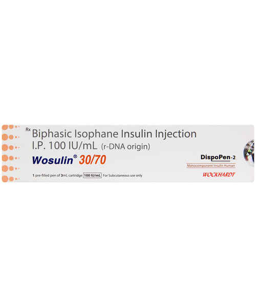 Wosulin Dispo Pen 30 70 100iu 3ml Inj Wockhardt Ltd Buy Wosulin Dispo Pen 30 70 100iu 3ml Inj Online At Best Price In India Medplusmart