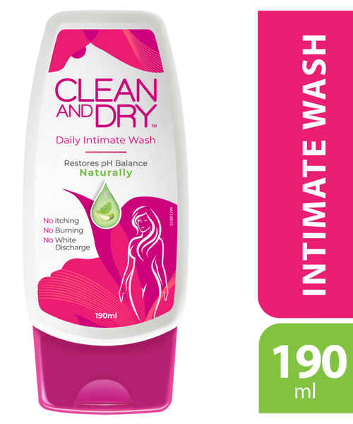 CLEAN AND DRY INTIMATE WASH 190 ML LOTION