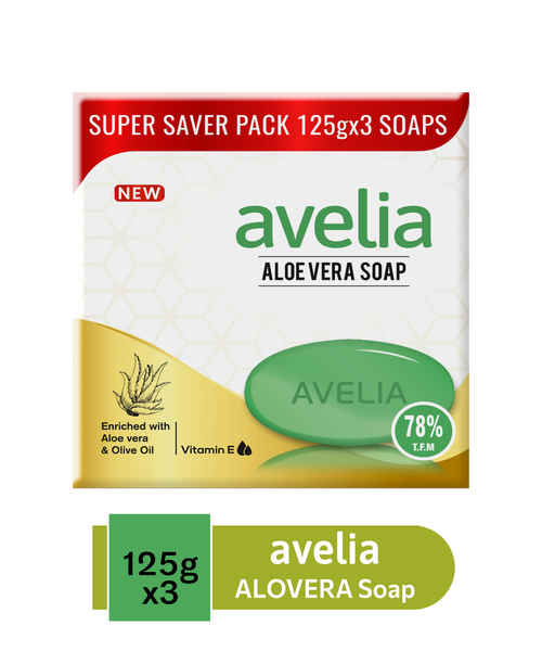 AVELIA ALOE VERA 3X125GM SOAP