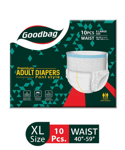 Buy goodbag adult diaper pant xl 10s Online at best Price in India M