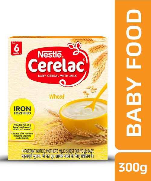 NESTLE CERELAC FORTIFIED BABY CEREAL WITH MILK, WHEAT - STAGE 1 300GM