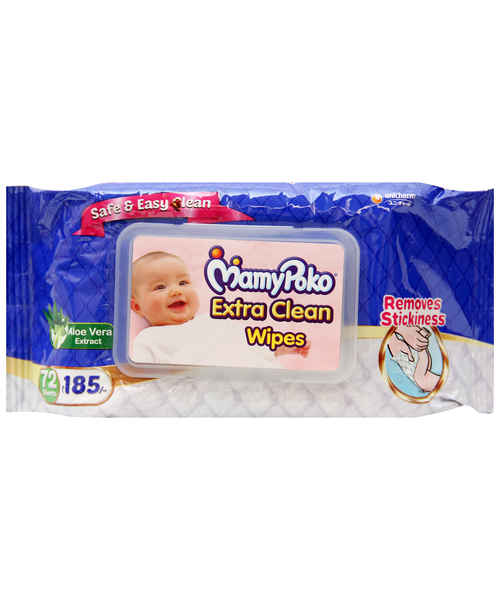 Box Mamy Poko Wet Wipes Buy Mamypoko Extra Clean Wipes With Aloe - Main Image