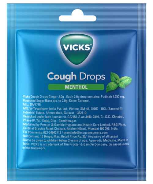 VICKS VCD BAG MENTHOL 20S COUGH DROP ( VICKS ) Buy VICKS V MedPlusMart