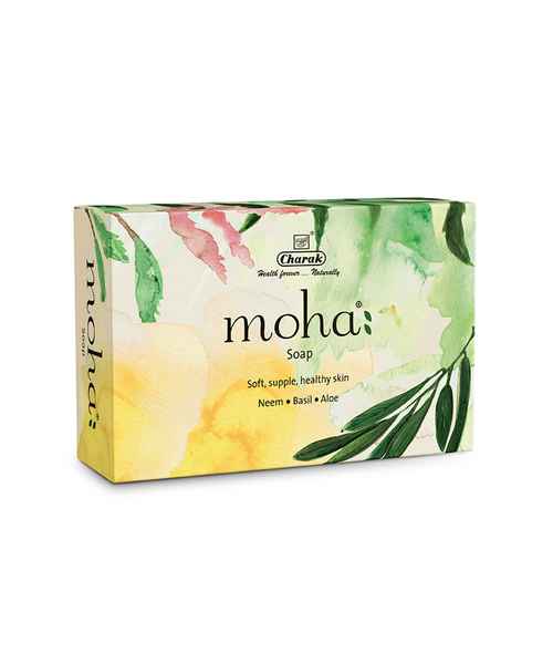 MOHA HERBAL NEEM ALOE BASIL 100GM SOAP CHARAK PHARMA PVT LTD