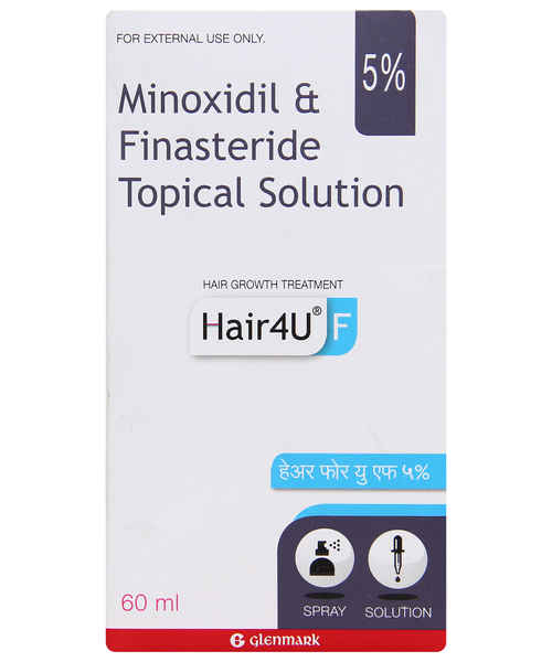 HAIR 4U F 60ML SOLUTION(GLENMARK PHARMACEUTICALS LTD) - Buy HAIR 4U F 60ML  SOLUTION Online at best Price in India - MedplusMart