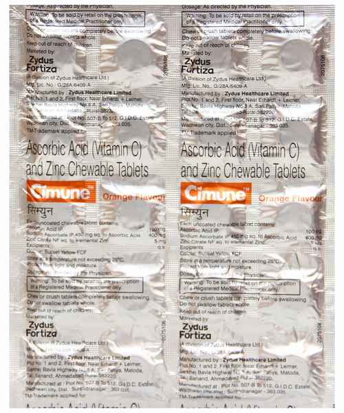 Cimune Chewable Tab Zydus Healthcare Ltd Buy Cimune Chewable Tab Online At Best Price In India Medplusmart