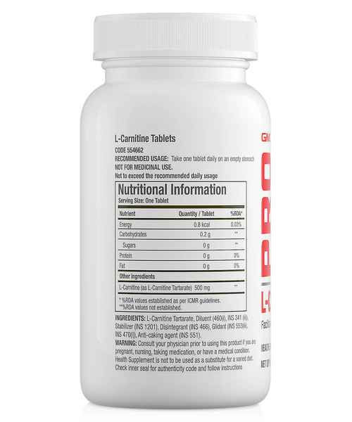GNC L CARNITINE 500MG 60S TABLET ( GUARDIAN HEALTHCARE SERVICES PVT LT