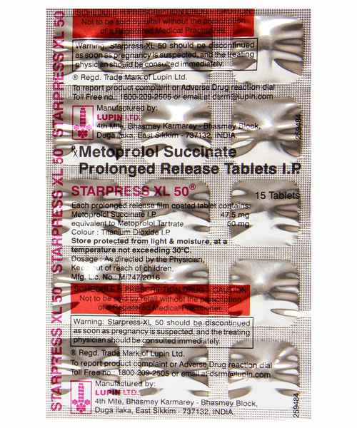 Prolomet Xl 50 MG Tablet XL - Uses, Dosage, Side Effects, Price,  Composition
