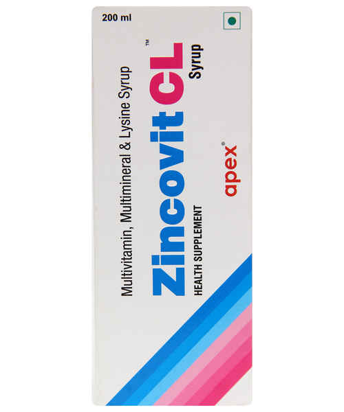 ZINCOVIT CL 200ML SYP ( APEX LABORATORIES PVT LTD ) - Buy ZINCOVIT CL