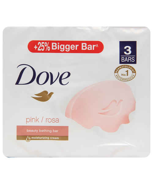DOVE PINK ROSA BEAUTY BATHING BAR 3X125GM PACK