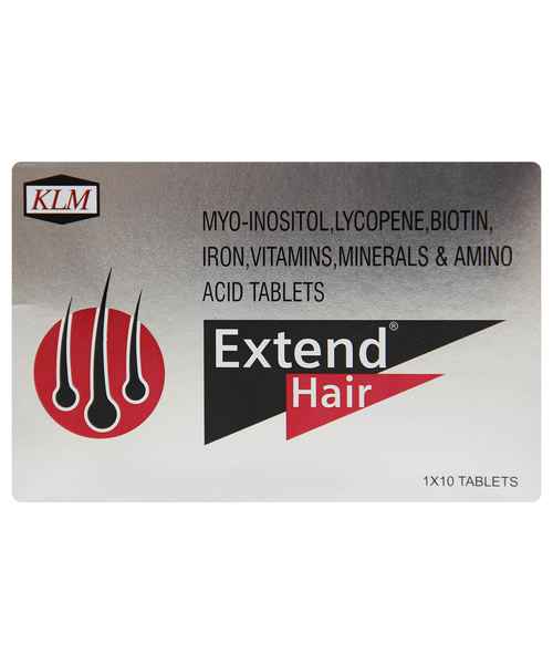 EXTEND HAIR TAB(KLM LABORATORIES PVT LTD) - Buy EXTEND HAIR TAB Online at  best Price in India - MedplusMart