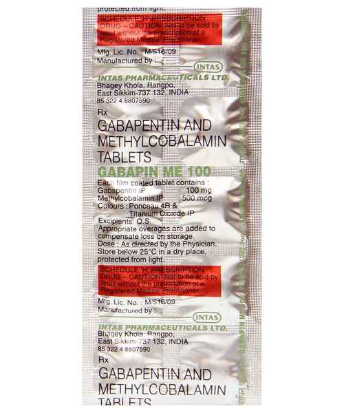 gabapentin 100mg intas