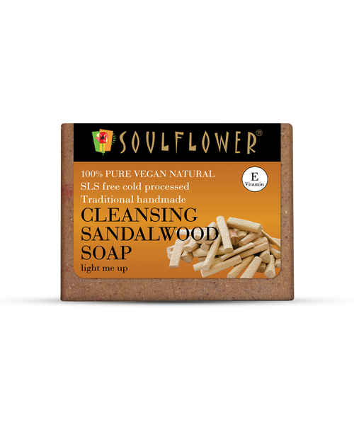 SOULFLOWER CLEANSING SANDALWOOD SOAP 150GM