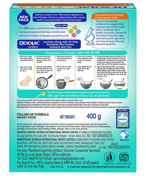 Buy Dexolac 400gm Refill MedPlus