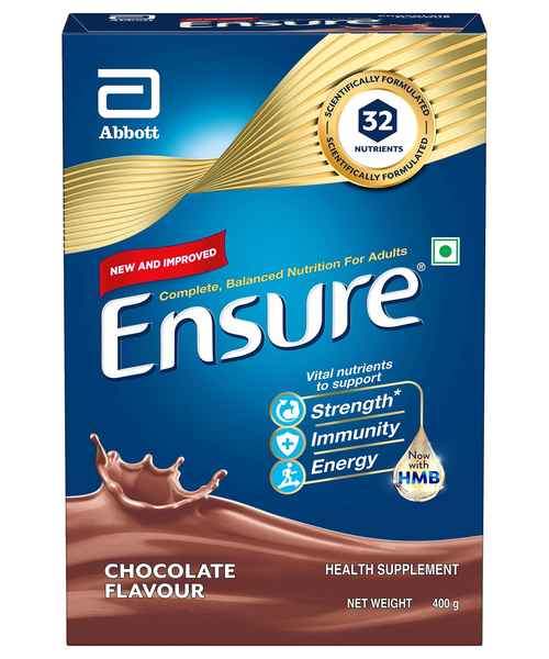 ENSURE CHOCOLATE 400GM BIB ( ENSURE ) Buy ENSURE CHOCOLATE MedPlusMart